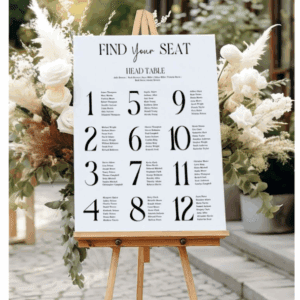 Wedding Seating Chart - A1 Size